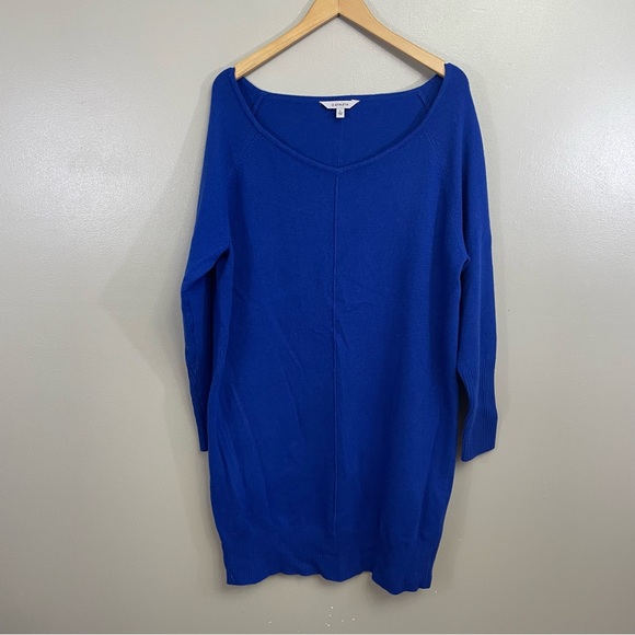 Athlete women’s Large Adi Mudra Cashmere Dress blue luxury comfy - Picture 1 of 11